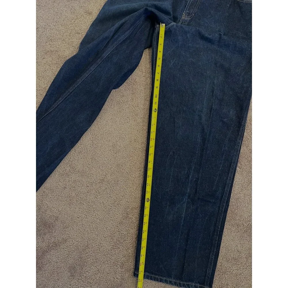 Y2K Tommy Hilfiger Mens Dark Denim Carpenter Jeans 38 Tool Pockets Relaxed 2000